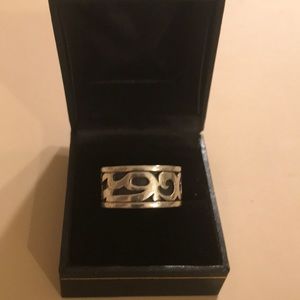 Solid silver ring